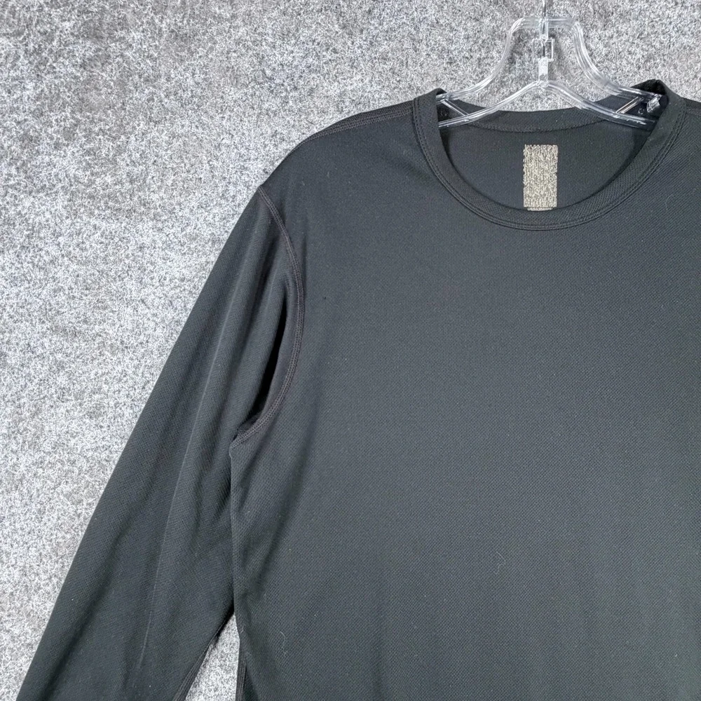 REI Recreational Equipment Long Sleeve T-Shirt Mens Black Casual UPF50+ Crewneck
